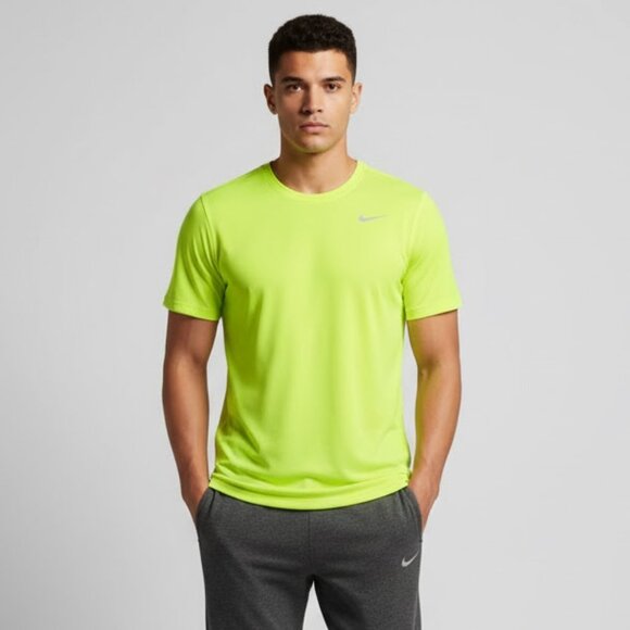 Nike Dri-FIT Neon Yellow Shirt Size Medium - Picture 1 of 7